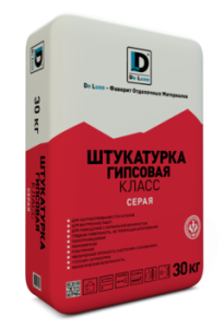 Купить на centrosnab.ru Штукатурка гипсовая серая КЛАСС РН De Luxe, 30кг по цене от 241,50 руб.!